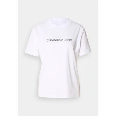 Abbildung von Calvin Klein Jeans LOGO Classic TEE Tshirt print, Damen, Größe: 3XS, Brilliant white