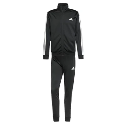 Abbildung von adidas Herren SPORTSWEAR BASIC 3 STRIPES TRICOT TRACKSUIT, Black, L Tall
