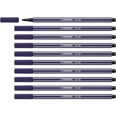 Abbildung von STABILO Premium Filzstift Pen 68 10er Pack preußischblau