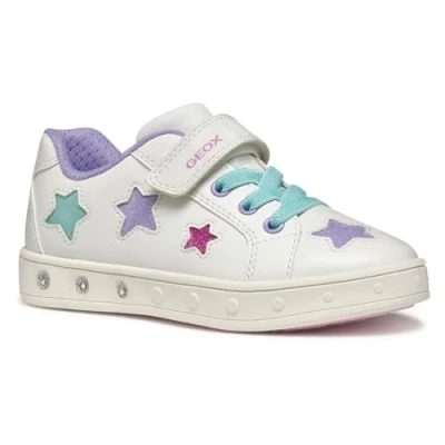 Abbildung von Geox Light UP Skylin GIRL Sneaker low für Kinder, Größe: 35, White/multicolor Schuhe