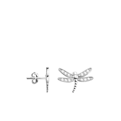 Abbildung von Sofia Milani Dragonfly Ohrringe, Damen, Größe: One Size, Silver coloured