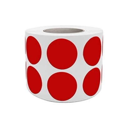 Abbildung von Klebepunkte Rot 19 mm Sticker 1,9 cm Aufkleber 1050 Stück von Royal Green