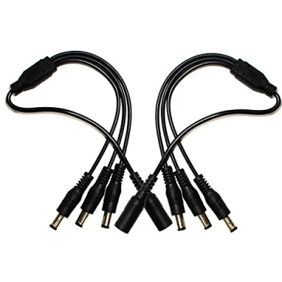 Abbildung von Security 01 1 bis 3 Wege DC Power Splitter Kabel Schwarz, Stecker 5,5mm x 2,1mm