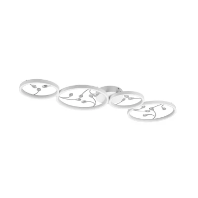 Abbildung von TRIO Leuchten LED Deckenleuchte »Groovy«, 1 flammig, Leuchtmittel Board fest integriert, Deckenlampe 4000K mit Glas Deko, 3 Dimmstufen, 37W 4800 Lumen