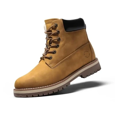 Abbildung von Bruno Marc Winterschuhe Herren Winterstiefel Jungs Warm Gefüttert Schneestiefel Kurzschaft Stiefeletten Arbeit Stiefel Winter Outdoor Trekking Wander Schuhe GELB 41 (EUR) SBSB226M E