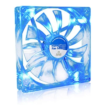 Abbildung von AABCOOLING Super Silent Fan 14 Blue LED Leise und Efizient 140mm Gehäuselüfter Blauer Hintergrundbeleuchtung Ventilator Leise, Kühlung, CPU Kühler, 8,6 dB(A), 80 m3/h