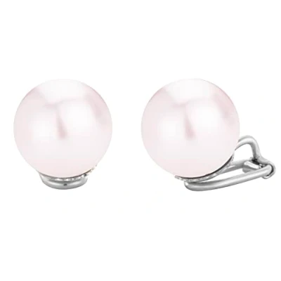 Abbildung von Traveller Ohrclip Damen Silberfarben Perle 14 mm Rosé/Rosa Platiniert 702114