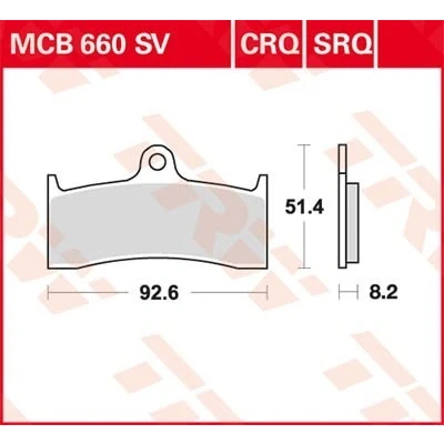 Abbildung von TRW Hyper Carbon Racing MCB660CRQ Bremsbelagsatz