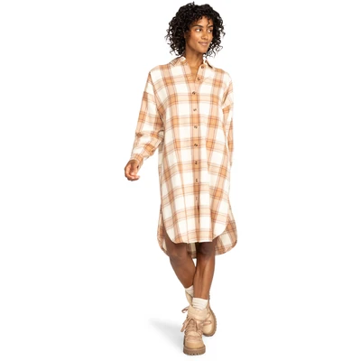 Abbildung von Roxy Waves Blusenkleid, Damen, Größe: Small, Beige