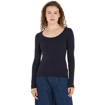 Abbildung von Tommy Hilfiger Langarm Langarmshirt, Damen, Größe: XXS, Marine