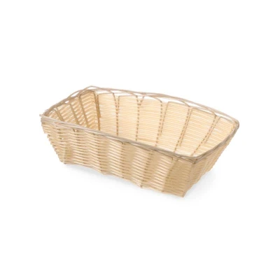 Abbildung von HENDI Brotkorb Polyrattan 22,5 x 15 6,5 cm Gastro Flechtkorb Kunststoff Rattan rechteckig, Brötchenkorb geflochten