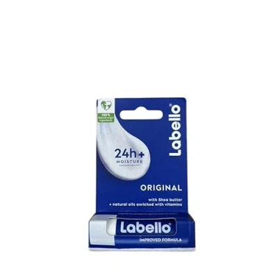 Abbildung von Labello Classic Care Lippenbalsam 4,8 g, klassischer für die Lippen, mit feuchtigkeitsspendender Sheabutter bis zu 24 Stunden, ohne Mineralöle und Paraffine