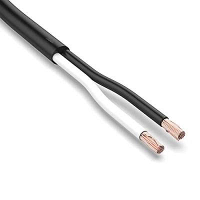 Abbildung von AUPROTEC KFZ Kabel 2x1,0 mm² 10m rund FLRYY I Rundkabel Fahrzeugkabel/Fahrzeugleitung Farbcodiert schwarz/weiß 2 poliges für Anhänger geeignet