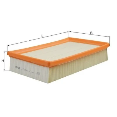 Abbildung von MAHLE ORIGINAL LX 1803 Luftfilter 56,9 173 266,0 Filtereinsatz VOLVO: V50, C30, S40 II