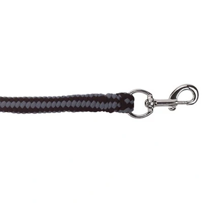 Abbildung von Kerbl Führstrick Hippo m. Karabiner Schwarz/Silber 200cm