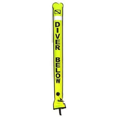 Abbildung von Namvo High Visible Surface Marker Boje Tauchen Sicherheit Unterwasser Aufblasbarer Schwimmerwursttaucher Unterhalb der Signalröhre mit reflektierendem Klebeband und Tauchflagge (1,5 m * 15 cm)