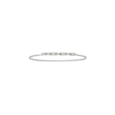 Abbildung von Breil, Tennis Kollektion, Herren Armband aus poliertem Stahl mit Cubic Zirkonia, glänzend und elegant, Länge verstellbar, Taglia unica, Edelstahl
