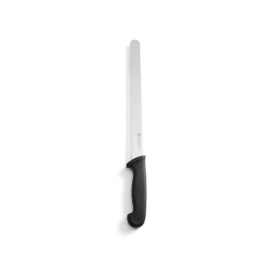 Abbildung von HENDI Brotmesser / Käsemesser 38 cm HACCP 25 Stärke: 1,5 mm Wellenschliff Edelstahl PP Griff schwarz