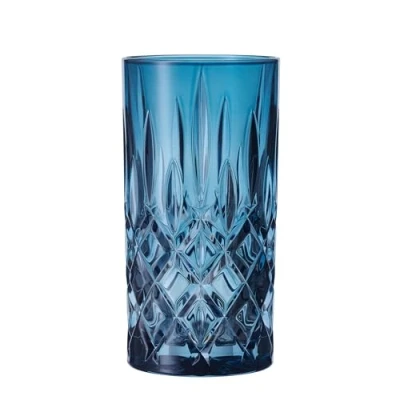 Abbildung von Nachtmann, 2 teiliges Longdrinkgläser Set, Blaue Cocktailgläser, Kristallglas, 395 ml, Vintage Blue, Noblesse, 105441