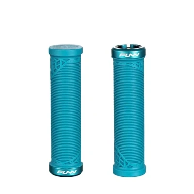 Abbildung von Funn Hilt JR Mountainbike Lenkergriffe mit Einzelklemme, Fahrradlenker Verriegelungsgriffe 19 mm Innendurchmesser, Kurze Fahrradgriffe für Jugendliche, Mädchen und Jungen (Türkis)