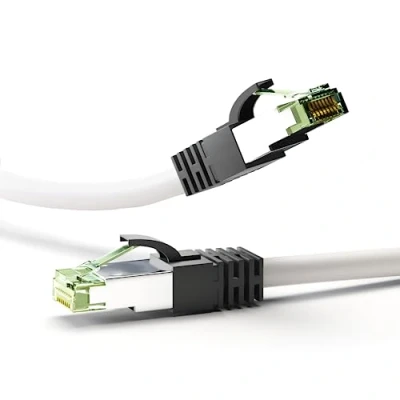 Abbildung von Goobay 55127 CAT 8.1 Netzwerkkabel RJ45 Stecker / Gaming PS5 Playstation 5 2.000 MHz OFC LAN Kabel Meter Patchkabel LSZH Weiß 5m
