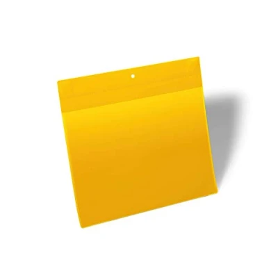 Abbildung von Durable Magnetische Kennzeichnungstasche Extra Stark A4 quer, Packung à 10 Stück, Gelb, 174804