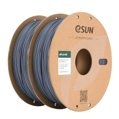 Abbildung von eSUN PLA+ Filament 1.75mm, PLA+HS Hochgeschwindigkeitsdruck 3D Drucker Maßgenauigkeit +/ 0.03mm, 1KG Spule (2.2 LBS) Speedy PLA Plus (Grau 2KG, 2KG)