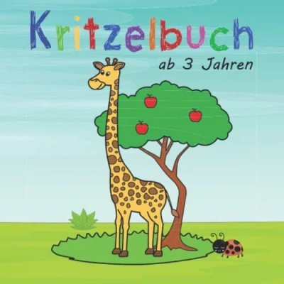 Abbildung von Kritzelbuch ab 3 Jahre: Malbuch mit 50 tollen Motiven zum Kritzeln und Ausmalen für kreative Mädchen Jungen