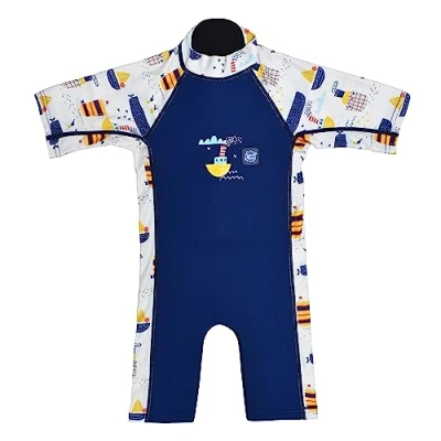 Abbildung von Splash About Kinder Uv Sun and Sea Wetsuit One Piece Swimsuit, Tug Boats, 2 4 Jahre
