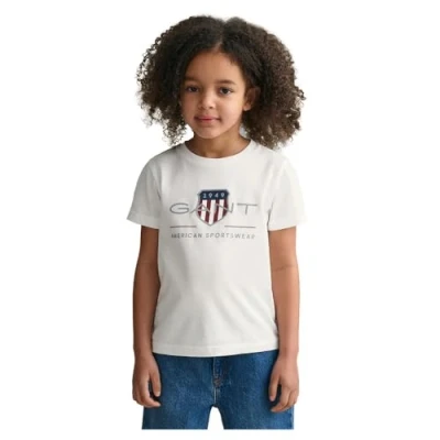 Abbildung von GANT Archive Shield Unisex Tshirt print für Kinder, Größe: 122/128, White