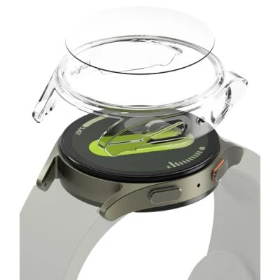 Abbildung von Ringke Slim &amp; Glass Kompatibel mit Samsung Galaxy Watch 7 44mm Hülle, Dünne Hart PC Schutzhülle Kratzfest Panzerglas Displayschutz Clear