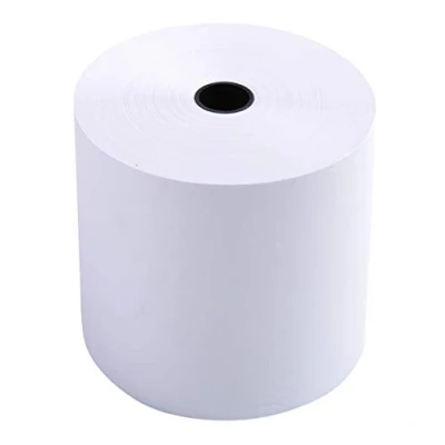Abbildung von Exacompta 7680120V 10er Pack Kassenrollen, 1 lagig Offset(holzfrei) standard, Breite: 76mm, Länge 54m Durchmesser Kern 12mm, 60g/m², extra weiß für Kassen Kassenrolle