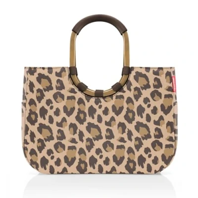 Abbildung von reisenthel loopshopper L frame leo macchiato Stabile Tasche mit praktischen Fächern aus recycelten PET Flaschen Charmantes und wasserabweisendes Design gold