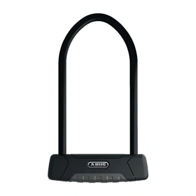 Abbildung von ABUS Bügelschloss Granit Plus 470 + USH470 Halterung Fahrradschloss mit Parabolbügel Sicherheitslevel 12 300 mm Bügelhöhe, Schwarz