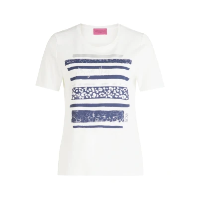 Abbildung von Betty Barclay Tshirt print, Damen, Größe: 36, Patch cream dark blue