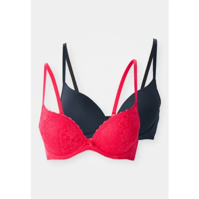 Abbildung von Dorina Sonia Plunge 2 PACK Pushup BH, Damen, Größe: 75A, Red/black