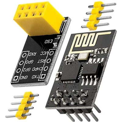 Abbildung von AZDelivery ESP8266 01S WLAN WiFi Modul mit Breadboardadapter kompatibel Arduino inklusive Ebook!