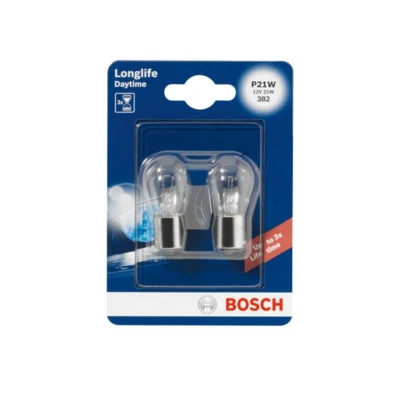 Abbildung von BOSCH 1 987 301 050 Glühlampe 12 21 P21W AUDI: A6 C6 Saloon, C4 A4 B6 BMW: 3 Touring, X3, VOLKSWAGEN: Golf 5