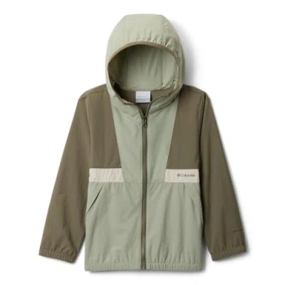 Abbildung von Columbia Spire VALLEY Windbreaker Unisex Regenjacke / wasserabweisende Jacke für Kinder, Größe: 164, stone green/safari/dark