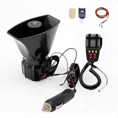 Abbildung von YIYIDA Autohupe Car Horn 7 Töne Auto Sirene Schließen Sie den Zigarettenanzünder des Autos an 130db Lufthupe Verstärker mit Mikrofon PA Lautsprecher System für 12V Boot LKW usw