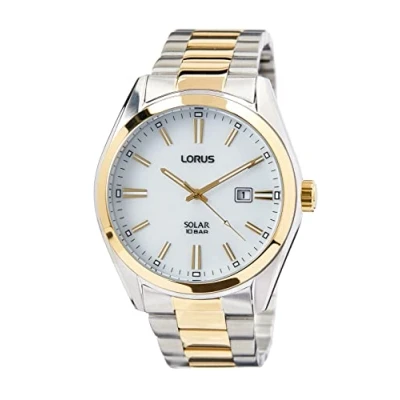 Abbildung von Lorus Herren Uhr Solar Goldauflage mit Metallband RX336AX9