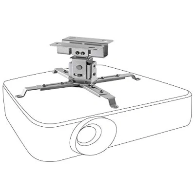 Abbildung von celexon neigbare und schwenkbare Beamer Deckenhalterung universal MultiCel1200S Silber 12 cm Deckenabstand bis 25 kg