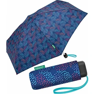 Abbildung von Benetton Taschenschirm Ultra Mini Flat Pop Dots Bellwether Blue