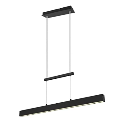 Abbildung von Reality Leuchten LED Pendelleuchte Paros R32043132, Metall Schwarz matt, inklusiv 1x 21 Watt und 2x 5,5 LED, Switch Dimmer