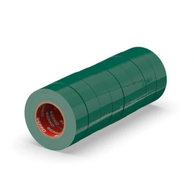 Abbildung von ERKO Isolierband Grün 8er Pack 19mm x 20m PVC, Elektrische Leitungen Reparatur, Hochflexibel mit starker Klebekraft, Chemiebeständig, Wasserfest, Klebeband