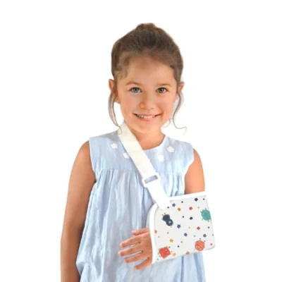 Abbildung von Mobiclinic ®, Armschlinge Kinder, Größe S, 100% Baumwolle, Europäische Marke, Schulterschlinge Verstellbarer Gurt, Immobilisierende Schulterschlaufe, Unterarm 22 cm, Latexfrei, Monster