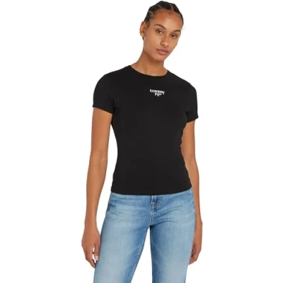 Abbildung von Tommy Jeans Curve T Shirt »TJW SLIM ESSENTIAL LOGO 1 SS EXT«, Große Größen