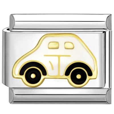 Abbildung von Quiges 9mm Italian Style Charm Modul Edelstahl Auto für Italienische Armbänder