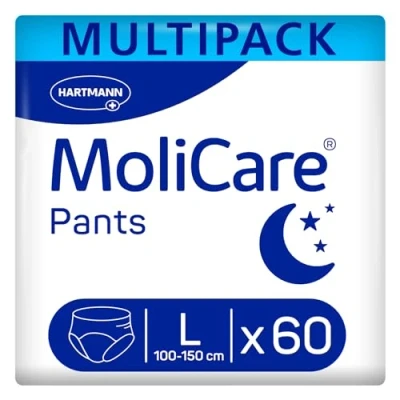 Abbildung von MoliCare Pants Night: Inkontinenzhosen bei mittelschwerer Harninkontinenz, Gr. L (100 150), 4x15 Stück
