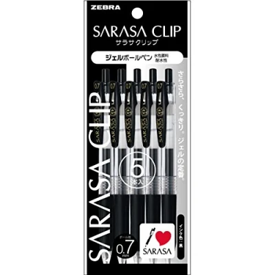 Abbildung von Zebra 1 x Sarasa Clip Gelink Ballpoint Pen 0,7 mm P JJB15 BK5 Black by